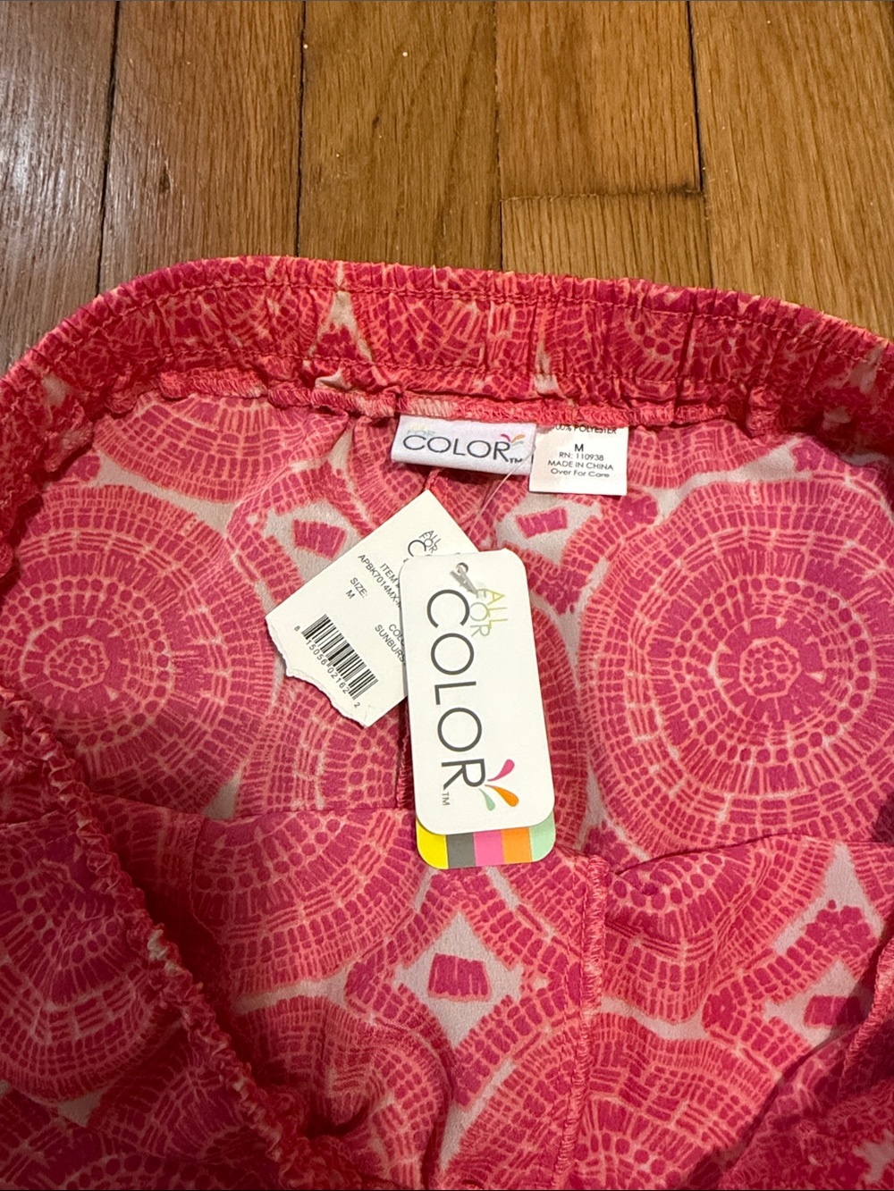 All For Color Pink Circle-Print Drawstring Bermudas - Picture 3 of 3